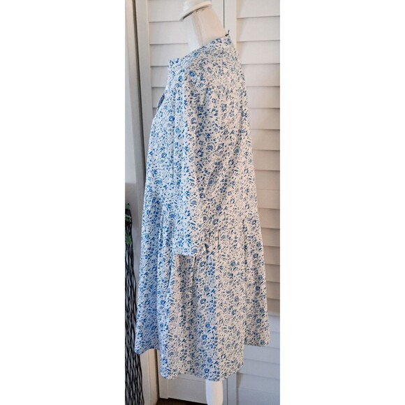 Tuckernuck Royal Shirt Dress Bluebell Floral 3/4 Sleeves L - Picture 6 of 8
